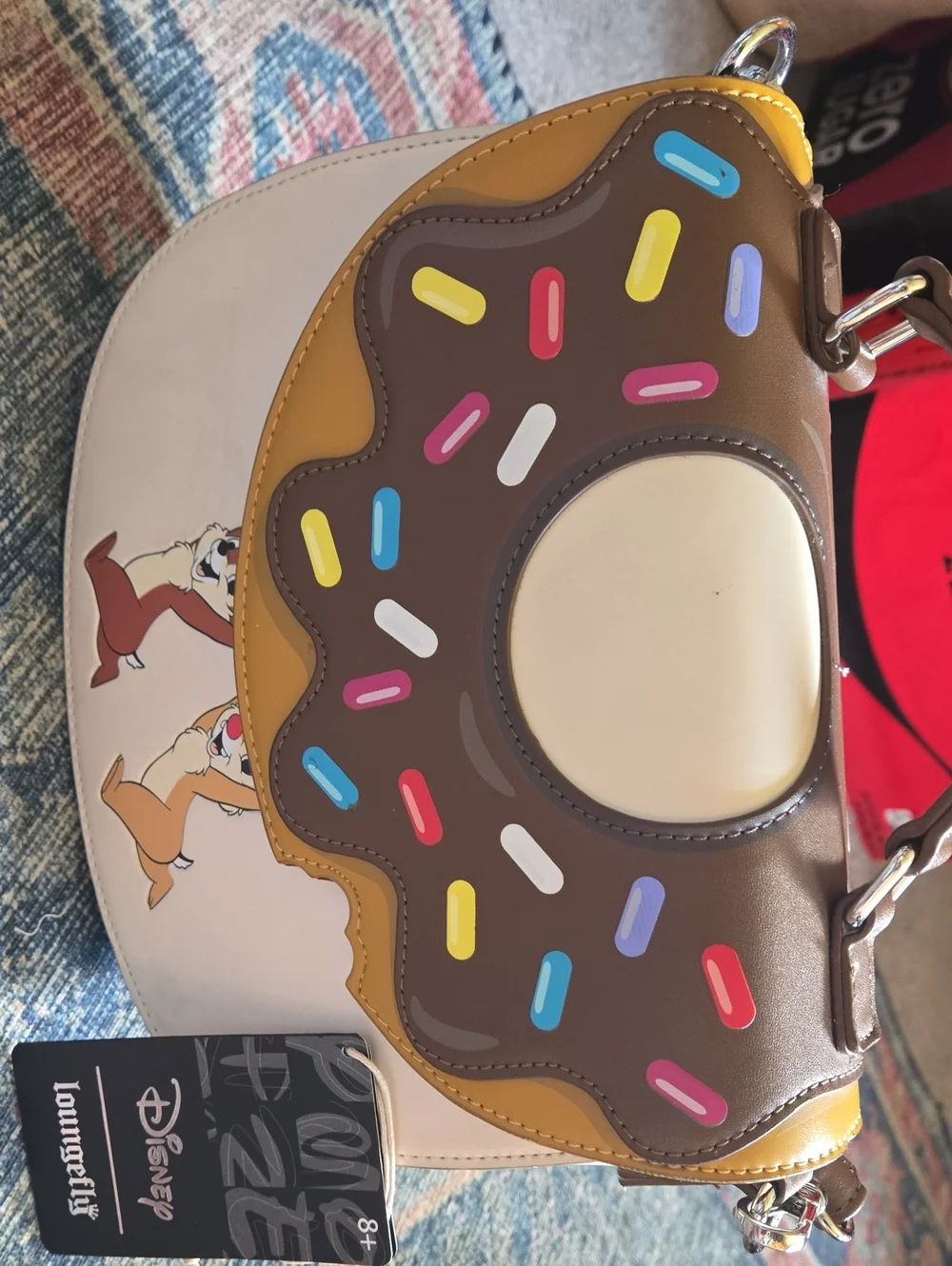 Disney Loungefly  Chip 'n' Dale Donut Purse - Brown, Cream & Yellow Set